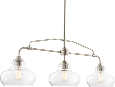 Harlow 38" Modern Industrial Farmhouse / Schoolhouse 3-Light Island Light