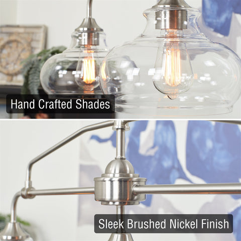 Harlow 38" Modern Industrial Farmhouse / Schoolhouse 3-Light Island Light