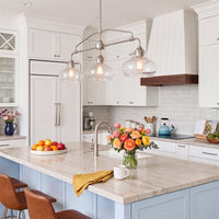 Harlow 38" Modern Industrial Farmhouse / Schoolhouse 3-Light Island Light