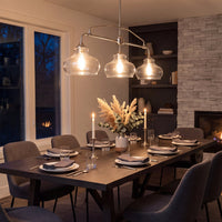 Harlow 38" Modern Industrial Farmhouse / Schoolhouse 3-Light Island Light