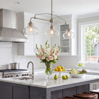 Harlow 38" Modern Industrial Farmhouse / Schoolhouse 3-Light Island Light