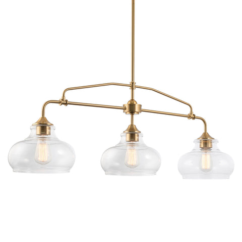 Harlow 38" Modern Industrial Farmhouse 3-Light Kitchen Island Light