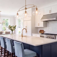 Harlow 38" Modern Industrial Farmhouse 3-Light Kitchen Island Light