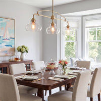 Harlow 38" Modern Industrial Farmhouse 3-Light Kitchen Island Light