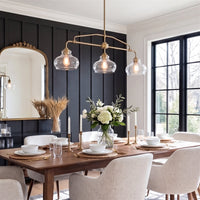 Harlow 38" Modern Industrial Farmhouse 3-Light Kitchen Island Light