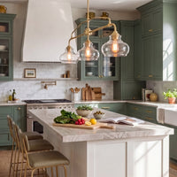 Harlow 38" Modern Industrial Farmhouse 3-Light Kitchen Island Light