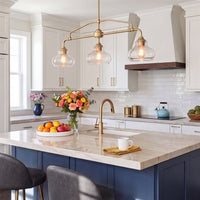 Harlow 38" Modern Industrial Farmhouse 3-Light Kitchen Island Light