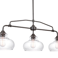 Harlow 38" Modern Industrial Farmhouse 3-Light Kitchen Island Light