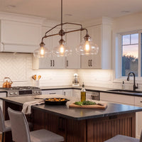 Harlow 38" Modern Industrial Farmhouse 3-Light Kitchen Island Light