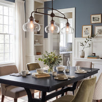 Harlow 38" Modern Industrial Farmhouse 3-Light Kitchen Island Light