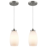 Coast 9" Modern Oval Mini Pendant Light, 2-Pack