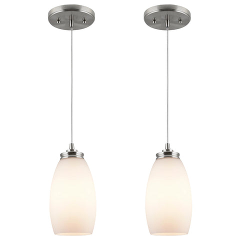 Coast 9" Modern Oval Mini Pendant Light, 2-Pack