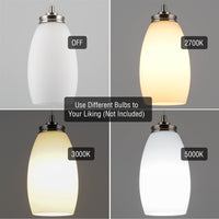 Coast 9" Modern Oval Mini Pendant Light, 2-Pack