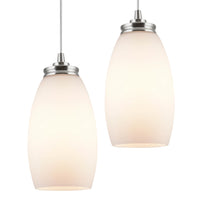 Coast 9" Modern Oval Mini Pendant Light, 2-Pack