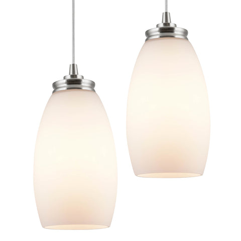 Coast 9" Modern Oval Mini Pendant Light, 2-Pack