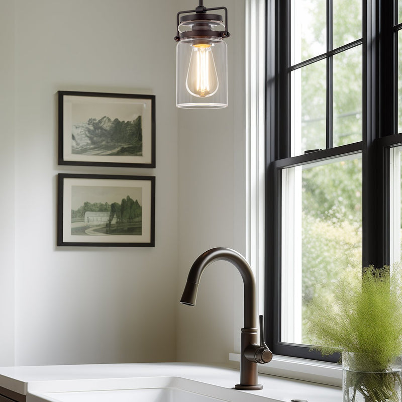 Wyer 8" Modern Industrial / Farmhouse Pendant Light