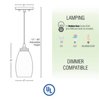 Coast 9" Modern Oval Mini Pendant Light