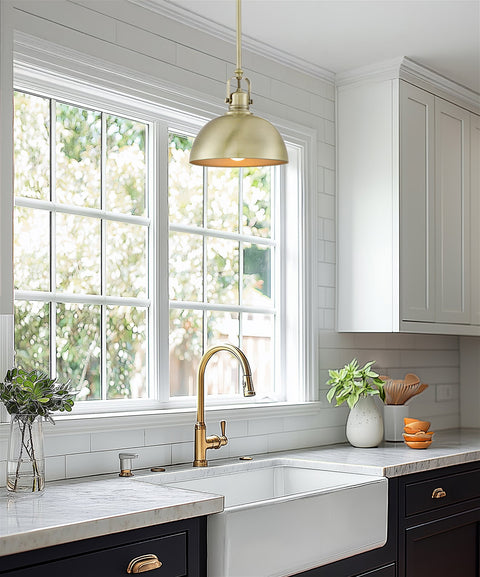 Belle 9" Contemporary Industrial Pendant Light