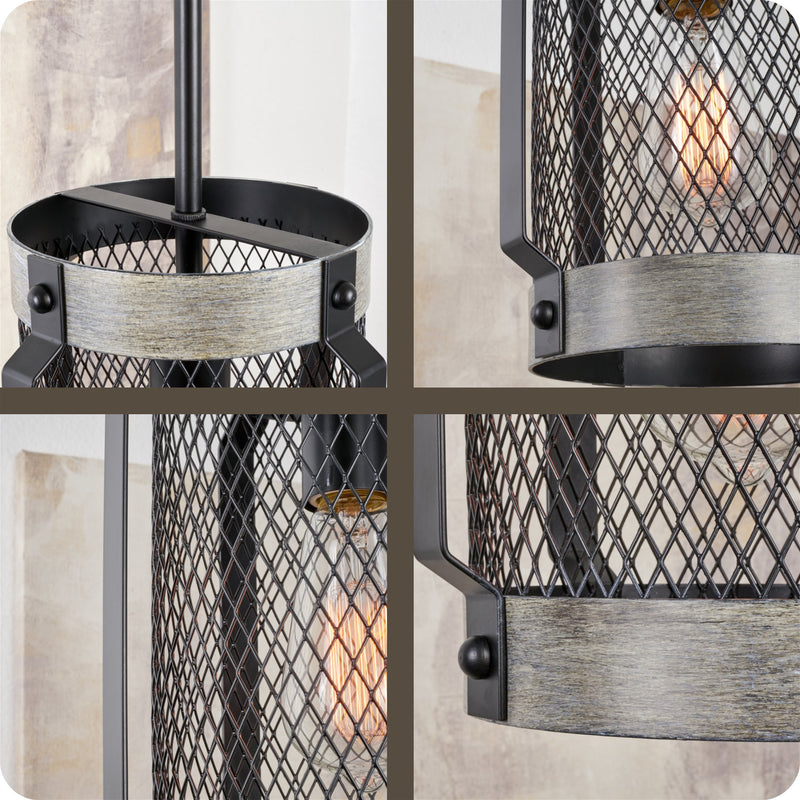 Giles 11" Modern Farmhouse Lattice Hanging Lantern Pendant Light