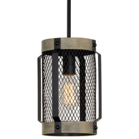 Giles 11" Modern Farmhouse Lattice Hanging Lantern Pendant Light