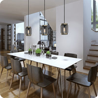 Giles 11" Modern Farmhouse Lattice Hanging Lantern Pendant Light