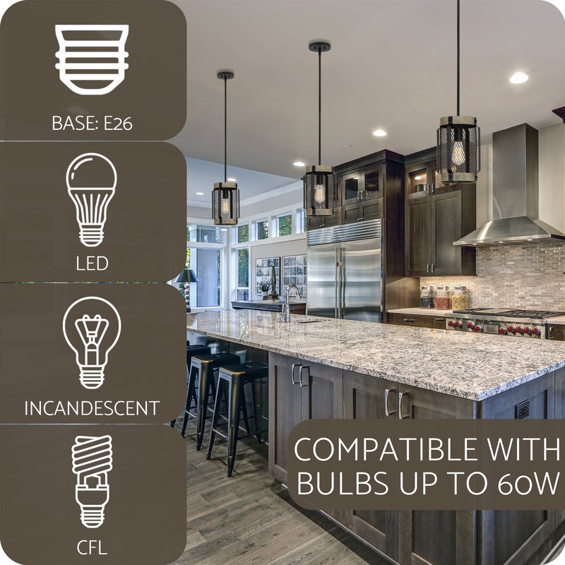 Giles 11" Modern Farmhouse Lattice Hanging Lantern Pendant Light