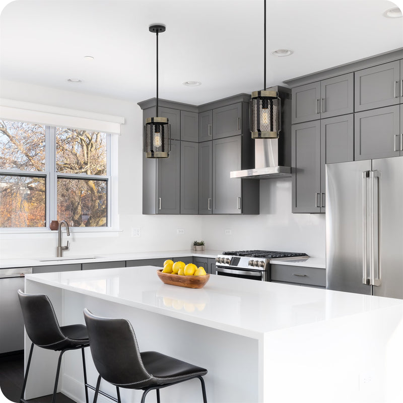 Giles 11" Modern Farmhouse Lattice Hanging Lantern Pendant Light