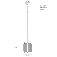 Giles 11" Modern Farmhouse Lattice Hanging Lantern Pendant Light