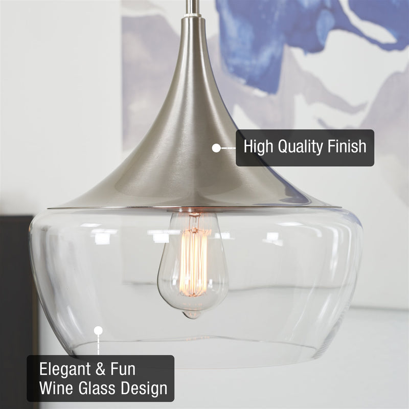 Ava 13" Modern Industrial Schoolhouse Pendant Light