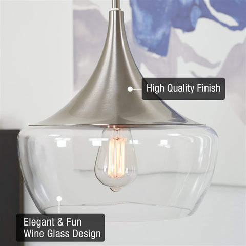 Ava 13" Modern Industrial Schoolhouse Pendant Light