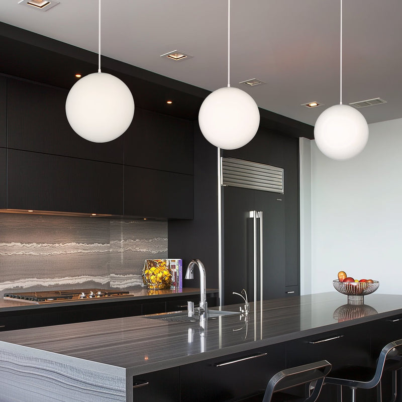 Ceres 10" Mid-Century Modern Hanging Orb Pendant Light