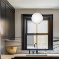 Ceres 10" Mid-Century Modern Hanging Orb Pendant Light