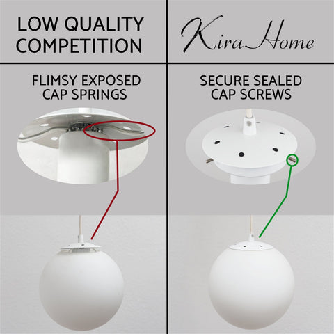 Ceres 12" Mid-Century Modern Hanging Orb Pendant Light