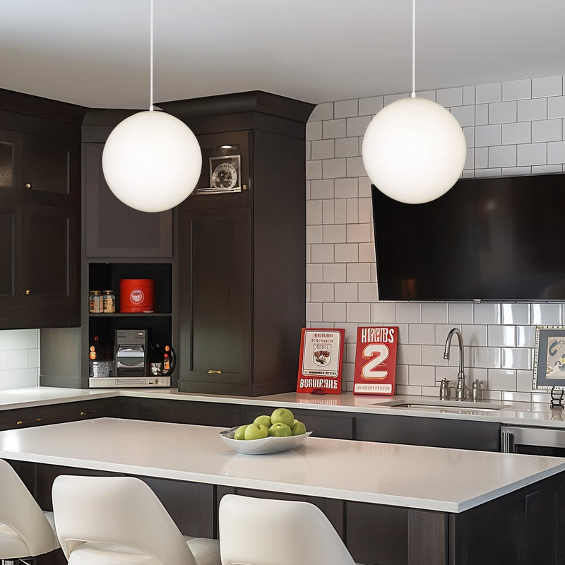 Ceres 12" Mid-Century Modern Hanging Orb Pendant Light