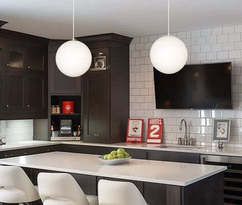 Ceres 12" Mid-Century Modern Hanging Orb Pendant Light