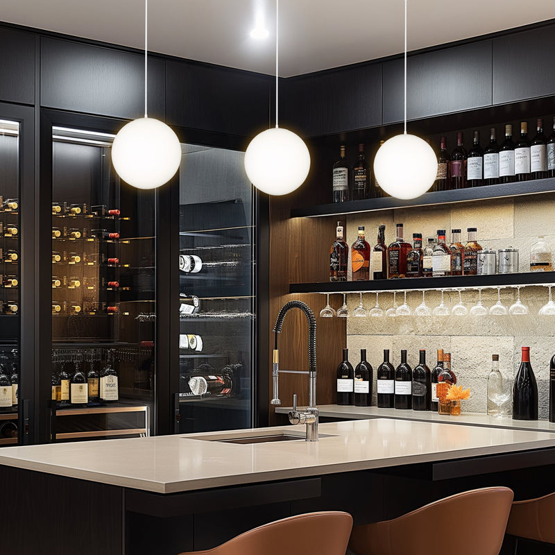 Ceres 8" Mid-Century Modern Hanging Orb Pendant Light