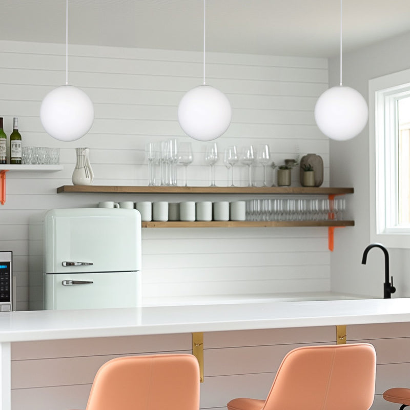 Ceres 8" Mid-Century Modern Hanging Orb Pendant Light