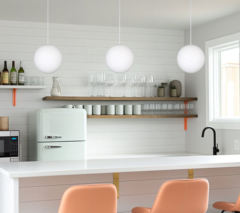 Ceres 8" Mid-Century Modern Hanging Orb Pendant Light
