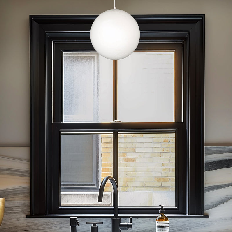 Ceres 8" Mid-Century Modern Hanging Orb Pendant Light