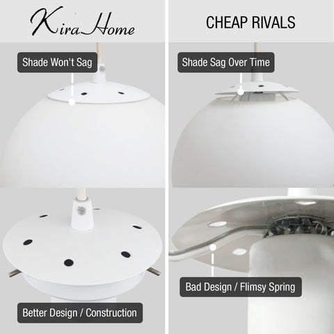 Ceres 8" Mid-Century Modern Hanging Orb Pendant Light