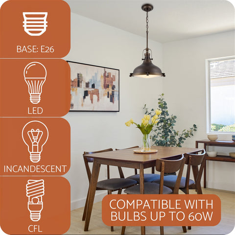 Beacon 11" Industrial Farmhouse / Nautical Pendant Light