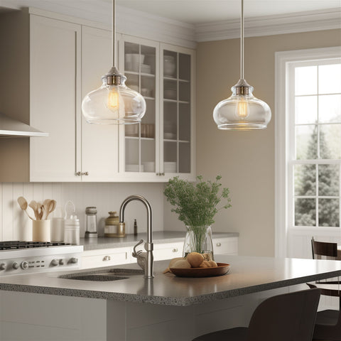 Harlow 9" Modern Industrial Farmhouse / Schoolhouse / Rustic Pendant Light