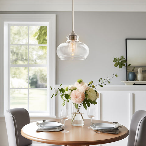 Harlow 9" Modern Industrial Farmhouse / Schoolhouse / Rustic Pendant Light