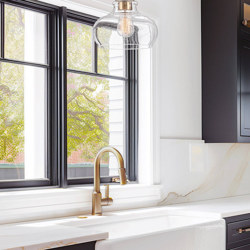 Harlow 9" Modern Industrial Farmhouse / Schoolhouse / Rustic Pendant Light