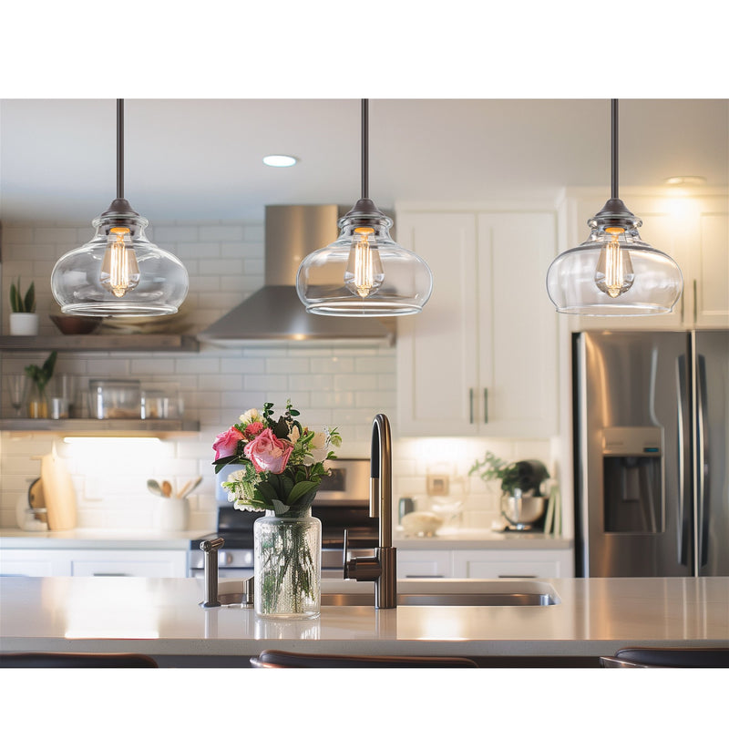 Harlow 9" Modern Industrial Farmhouse Pendant Light