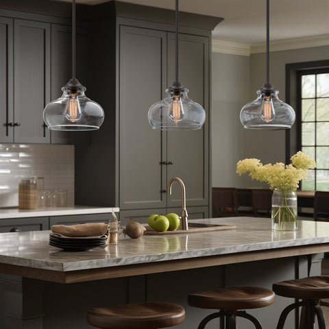 Harlow 9" Modern Industrial Farmhouse Pendant Light