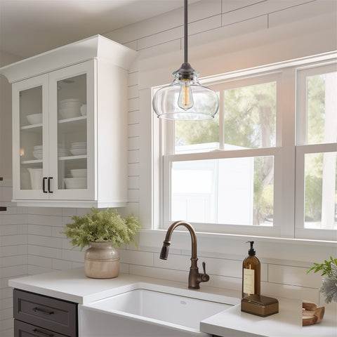 Harlow 9" Modern Industrial Farmhouse Pendant Light