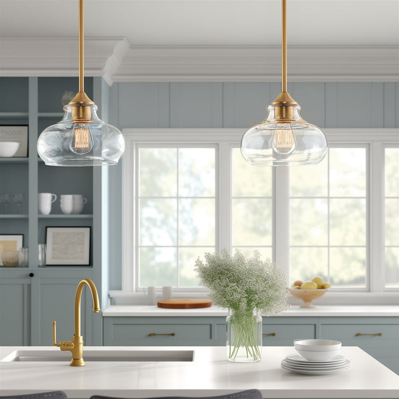 Harlow 9" Modern Industrial Farmhouse / Schoolhouse / Rustic Pendant Light