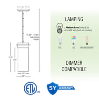 Vivienne 13" Modern Pendant Light