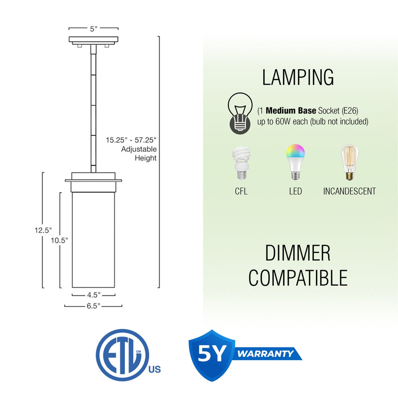 Vivienne 13" Modern Pendant Light